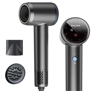 Plasma High-Speed 1400W Hair Dryer with Magnetic Nozzle and Diffuser it#TC6